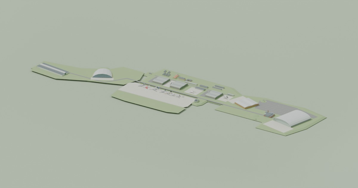 3D model of the IWM Duxford site