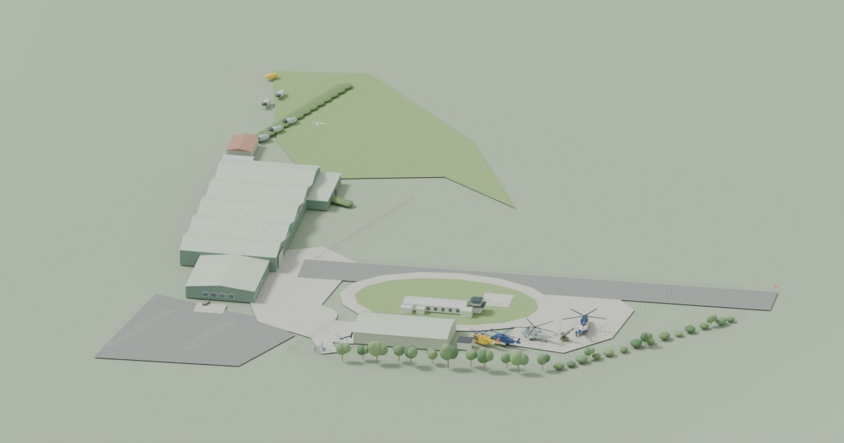 3D model of the The Helicopter Museum site