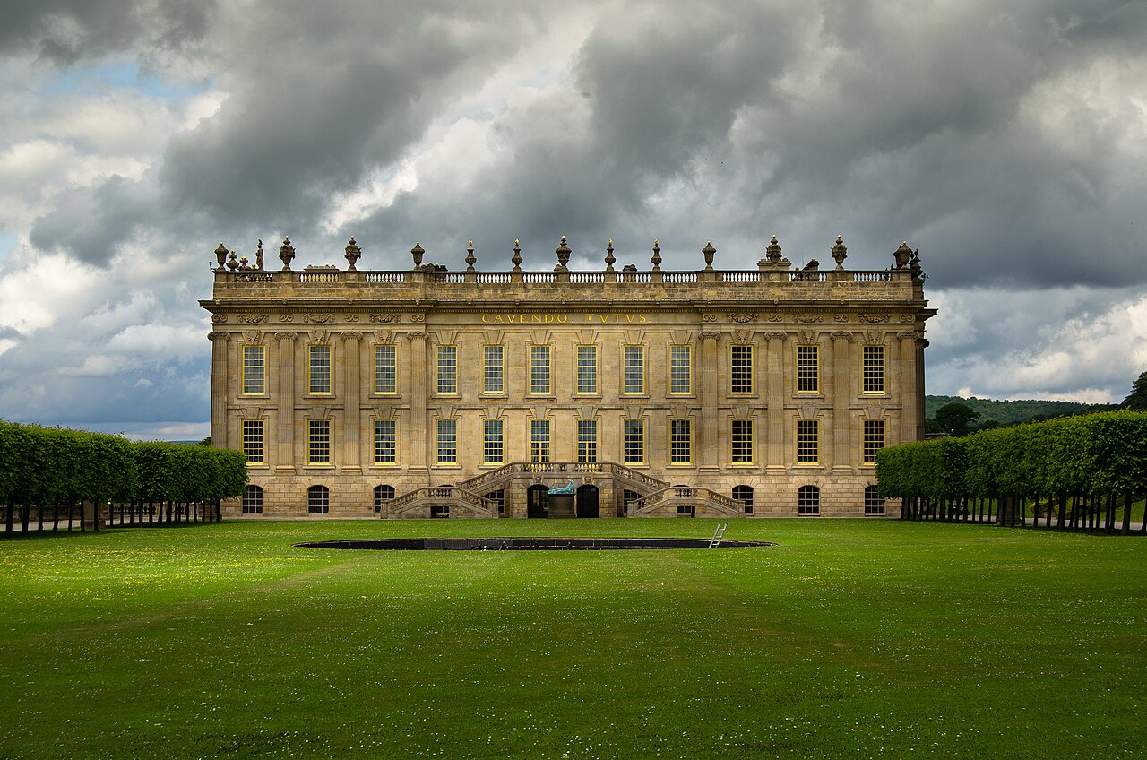 Chatsworth House in Derbyshire, England